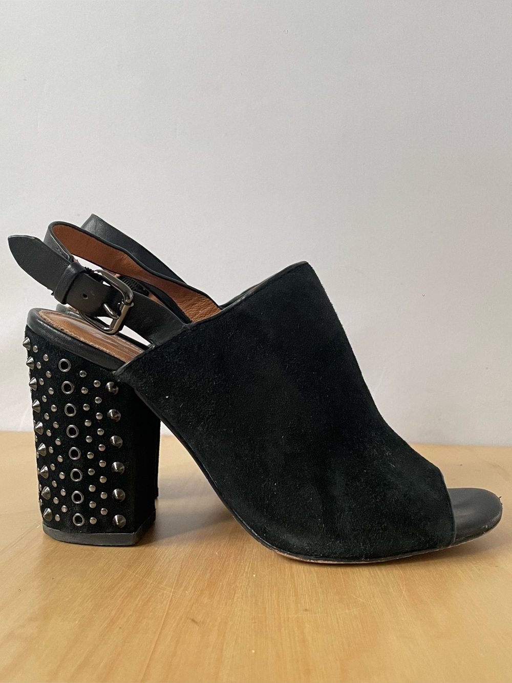 Coach Drew Lux Studded Open-Toe Slingback Heel | US 6